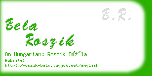 bela roszik business card